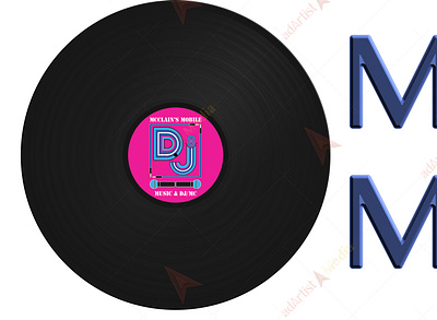 McClain's Mobile DJ Logo branding design logo vector