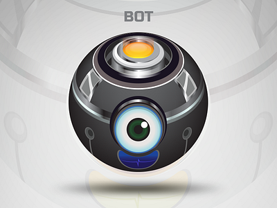 Character Bot 2d game perspective robot round sci fi