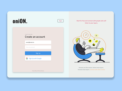 #001 daily UI Web Sign up page