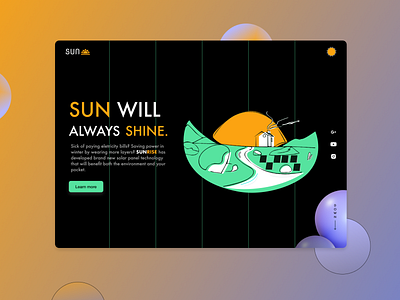 Solar Power Landing Page & DailyUI 003 concept design dailyui energy webiste environment homepage landing page landingpage mainpage new zealand solar energy solar power ui ux web website website deisgn