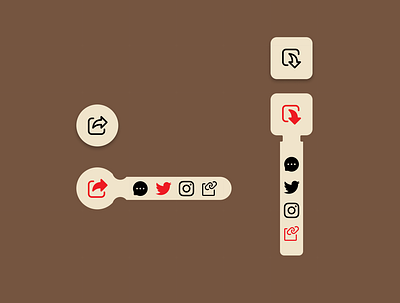 Social Share icons - DailyUI 10 app branding concept dailyui design flat icon illustration logo new zealand share icon social share travis scott ui ux