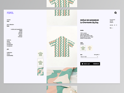 Daily UI 012 - Clothing E-commerce 👕 clothes clothing company dailyui e commerce fashion minimalistic mockup new zealand online shop product page shopping ui ux web design website