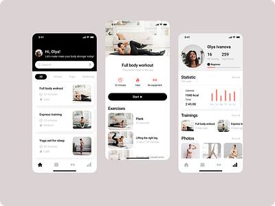 Workout mobile app app design mobile app ui ux workout