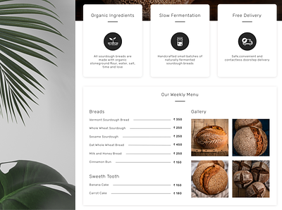 Website design for an artisan bakery bakery baking homepage neutral colors website design