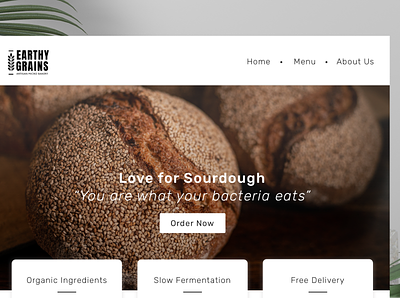 Website design for an artisan bakery bakery homepage design neutral colors website design