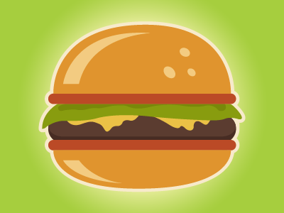 The Burger Critique blog burger critique design flat food gradient green inspiration positive shadows vector