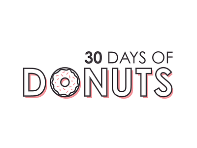 30 Days of Donuts donut illustration logo vector