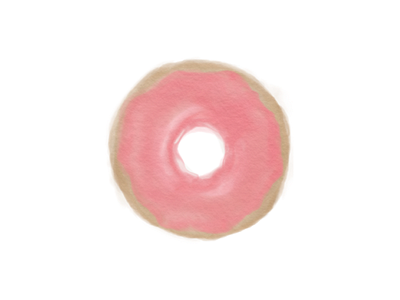 The Whimsical Donut donut food illustration procreate shape watercolor