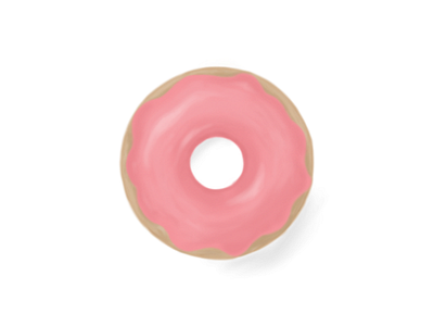 The Airbrushed Donut airbrush donut food illustration procreate realistic shape