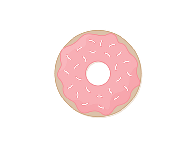 The Print Donut 2 color donut food illustration linework print shape style vector