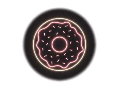 The Lumos Donut blur donut food glow illustration light linework lumos neon shape vector