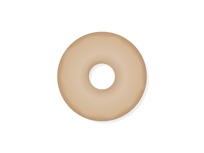 The Naked Donut dimension donut flat lay food gradient highlight illustration realistic shadow shape vector