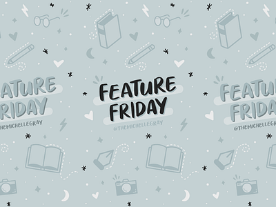 Feature Friday! book branding feature flat friday handwritten illustration instagram linework pattern procreate typography vector