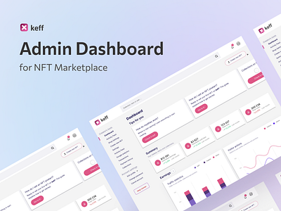 Admin Dashboard for NFT Marketplace Seller branding design illustration logo nft ui
