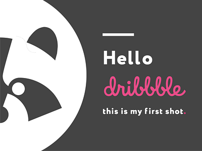 Hello Dribbble android animal app branding debute design first shot flat hello icon illustration ios logo mobile raccoon ui ux vector web website