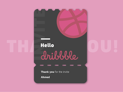 Hello Dribbble debut debut shot debutshot hello hello dribble hellodribbble illustration thank you thanks for invite vector