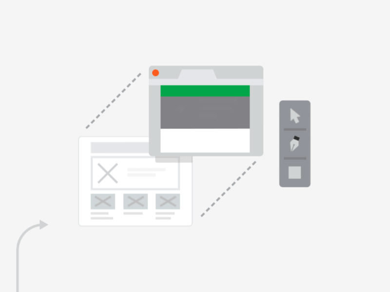 Marketing Communication Process - Performante animation branding clean daftcode dynamic flat gif marketing performante process ui