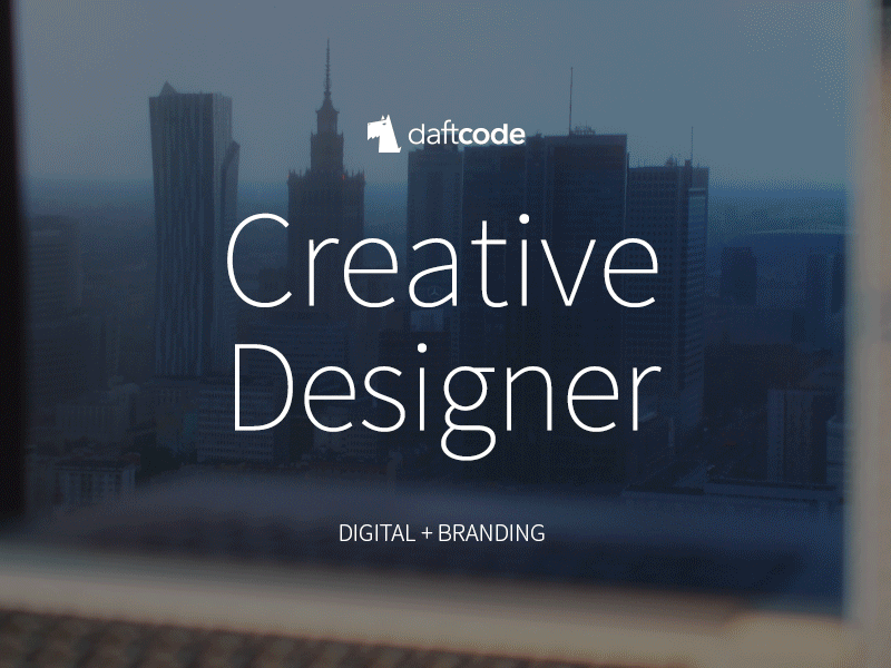 We are hiring! branding creative creative designer daftcode designer digital fulltime hiring job pixelperfect warsaw