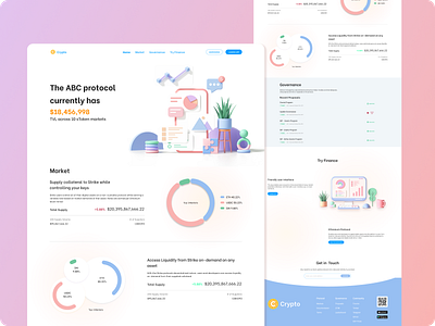 Landing page Crypto ui