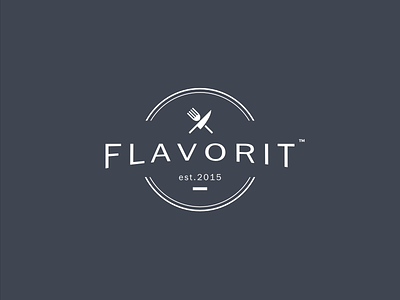 Flavorit Logo app design app development blue circles flat ios menu mobile tan ui
