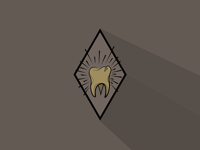 Gold Tooth black brown designer gold gold tooth icon illustrator logo mark rotten