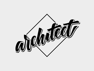 Shirt Design: Architect illustration lettering typography vector