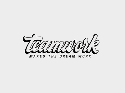 Shirt Design: Teamwork design illustration lettering typography vector