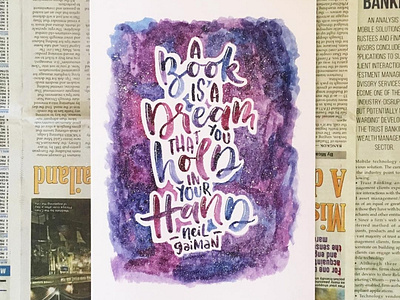 Watercolor Lettering: Quote 2 design illustration lettering typography watercolor