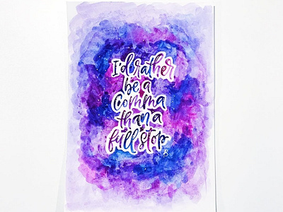 Watercolor Lettering: Quote 3 design illustration lettering typography watercolor