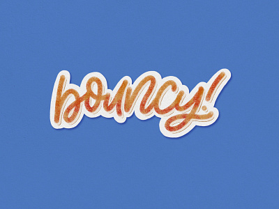 Lettering: Bouncy design illustration lettering procreate typography