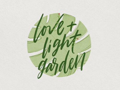 Lettering: Love & Light Garden design illustration lettering procreate typography