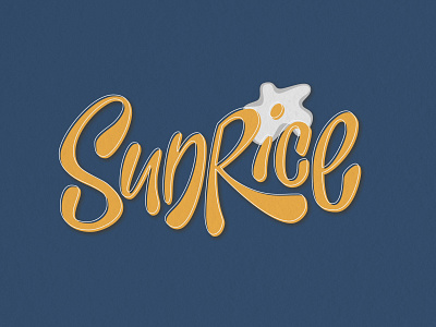 Logo Study: SUNRICE design illustration lettering logo typography vector