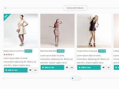 Featured Products carousel css ecommerce html js products