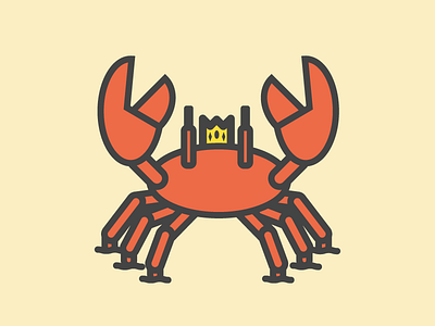 King Crab crab design illustration king crab thicklines