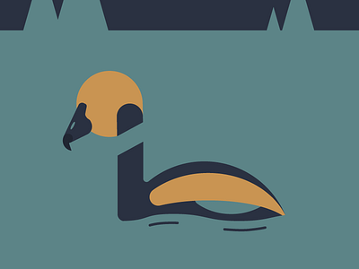 Goose bird design goose illustration simple shapes water