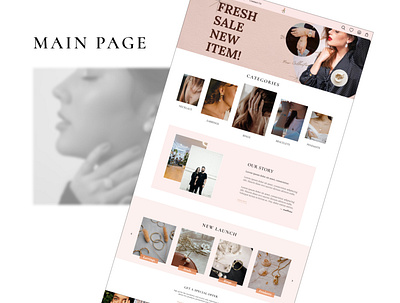 Jewellery Store design concept figma ui web design
