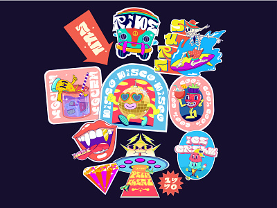 Cartoon Sticker Illustration