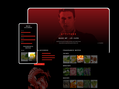 Romano Fragrance Page adobexd app dark design desktop desktop app desktop design ecommerce fashion fragrances red romano ui uidesign uiux ux web design webdesign website xd