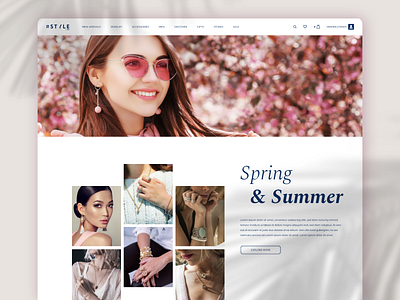 PNJ Collection Page branding business collection concept design desktop desktop app desktop design fashion female jewelry landing landing design landing page pnj rings spring ui ux women