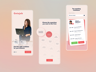 Getajob mobile job platform