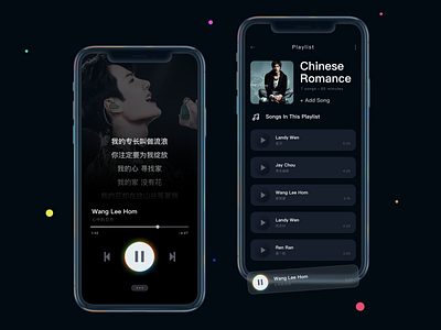 Music App adobexd app app design chinese chinese music concept dark ui design mobile mobile app modern music music player musical redesign spotify ui uidesign ux wang lee hom