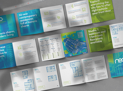 Neo branding brochure design graphic design icon illustration logo photography print design real estate typography vector