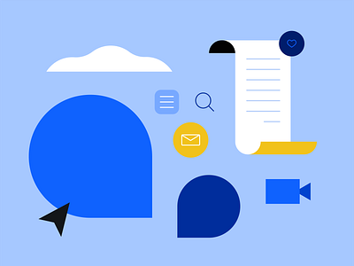 chat pattern blues chat chatting design document flat icons illustration layout video wfh working