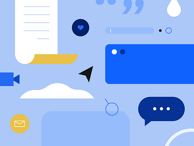 it's a pattern basic blues branding chatting cloud design icons illustration magnify mail mouse pattern search shapes simple simple clean interface