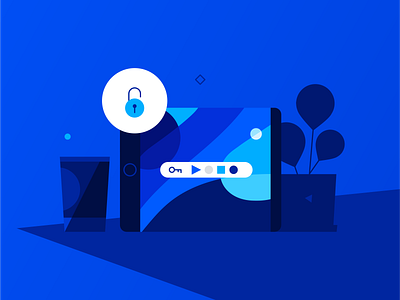 password 🔐 coffee computer design ill illustration ipad online password pattern plants scene secure security web