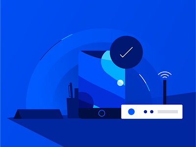 wifi 🕸 banner blue design email illustration internet pattern set wifi
