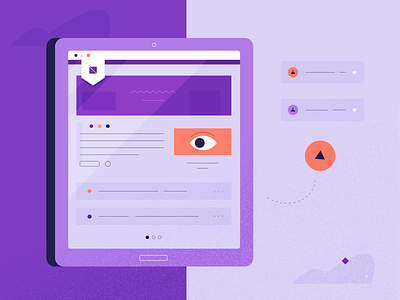 Homepage. concept design eye homepage illustration ipad profile tech ui vibe