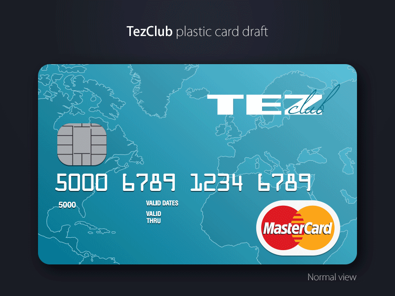 TEZclub card glow night plastic risbolv travel