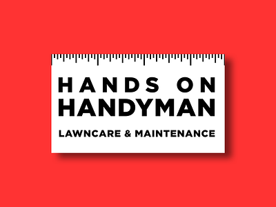 Local Handyman Business Card business card ruler