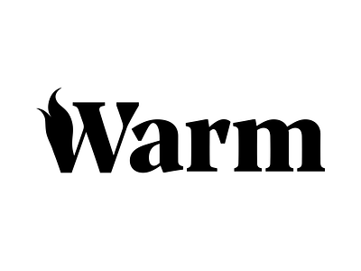 Warm Co-living Logo flame logo logotype